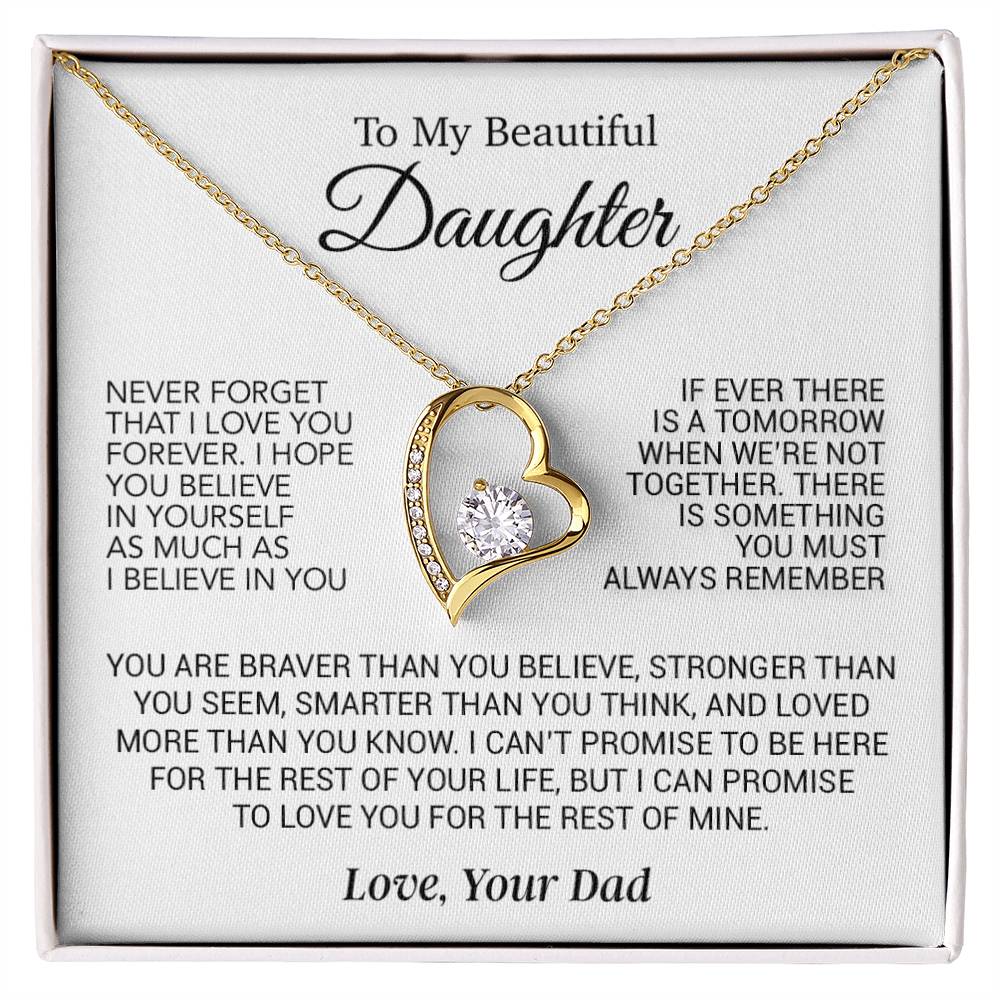 To My Daughter Necklace, Daughter Birthday Gift, Christmas Gift for Daughter
