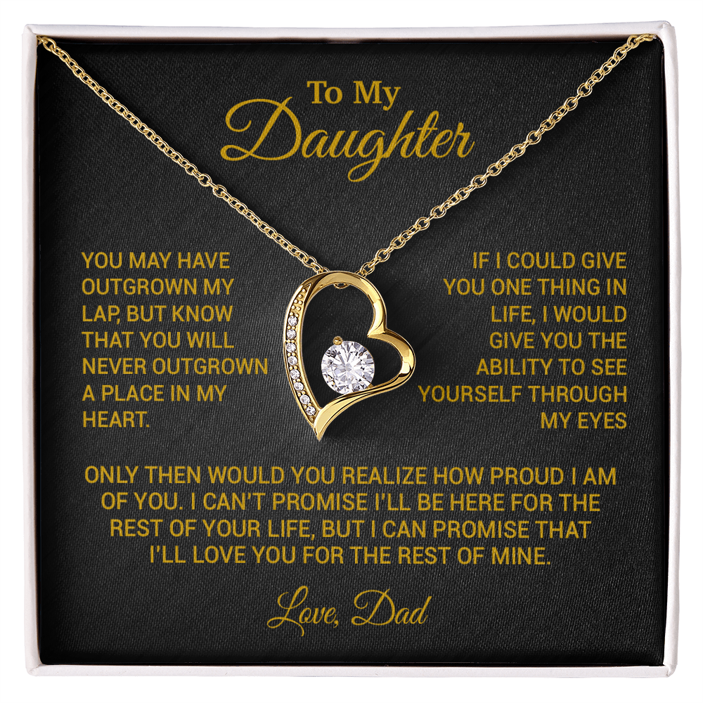 To My Daughter Necklace, Daughter Father Necklace, Daughter Gift From Dad 17_8_Gold