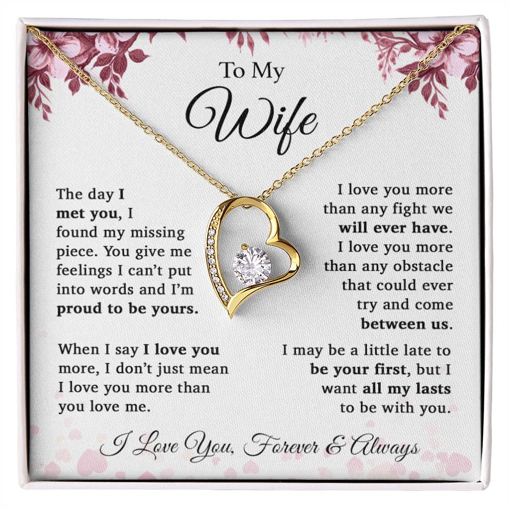 To My Wife Necklace, Gift For Wife, Wife Birthday Gift, Christmas Gift