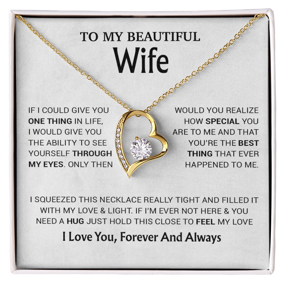 To My Wife Necklace, Christmas Gifts For Wife, Anniversary Cute Gift For Wife_23_8_White