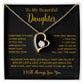 To My Daughter Necklace, Gift for Daughter from Dad, Father Daughter Necklace  11_5_Gold