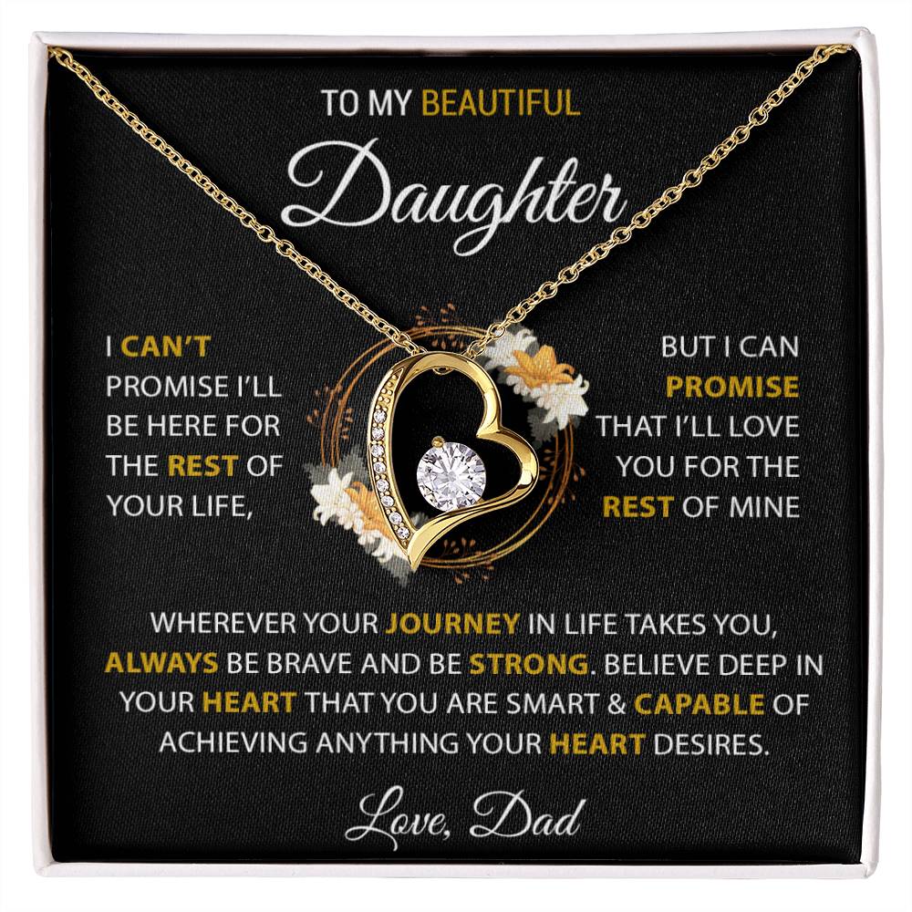 To My Daughter Necklace, Daughter Father Necklace, Daughter Gift From Dad99