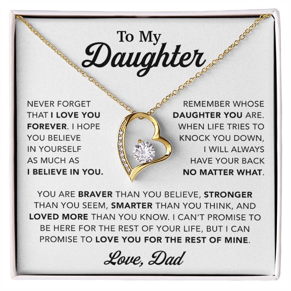 To My Daughter Necklace, Gift for Daughter from Dad, Father Daughter Necklace 30_11