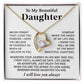 To My Beautiful Daughter Necklace, Sentimental Gift for Daughter From Mom