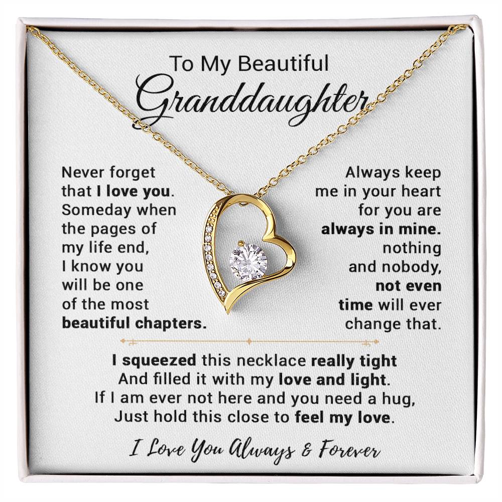 To My Granddaughter Necklace, Birthday Gift For Granddaughter, Birthday Gifts 13_9