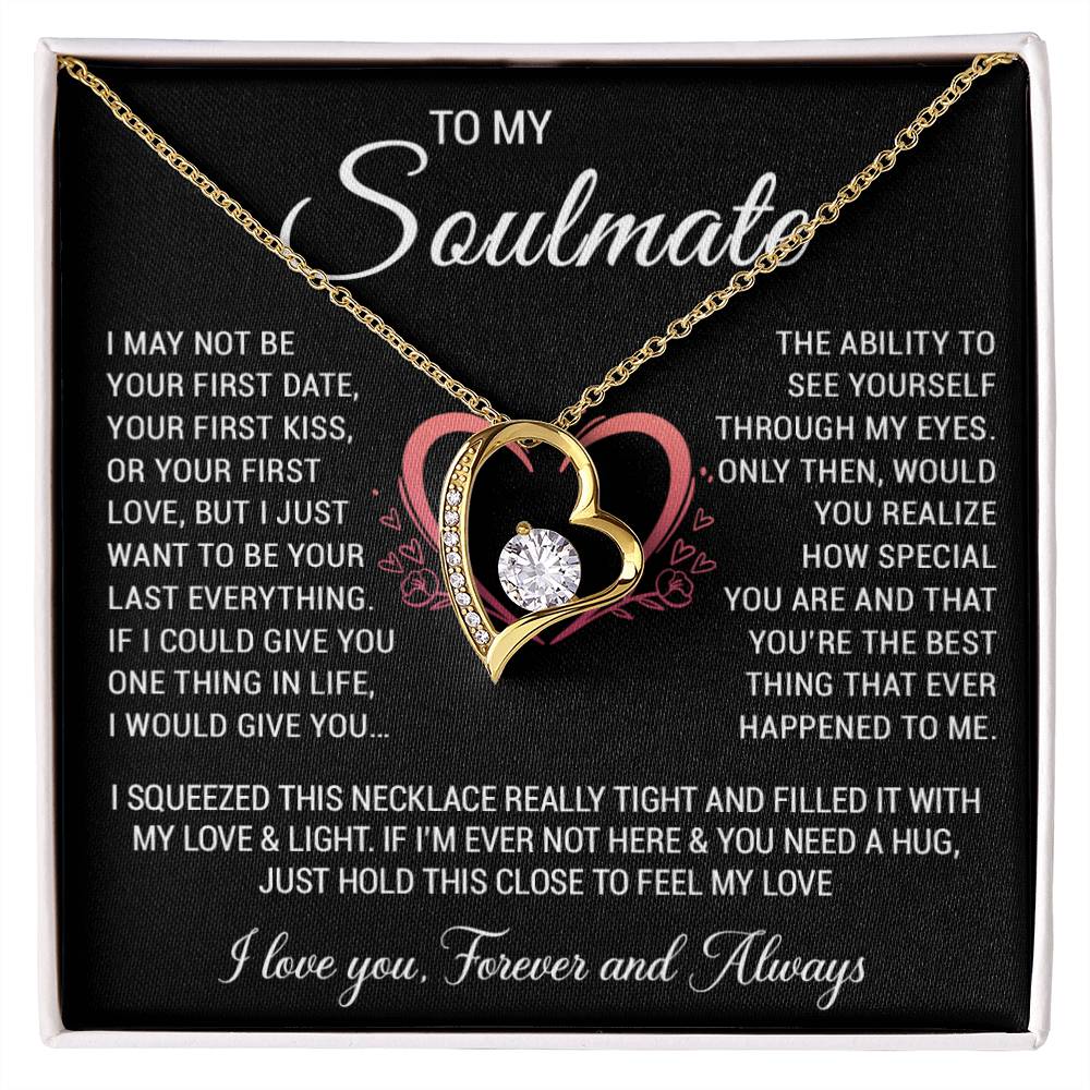To My Soulmate Necklace, Gift for Wife, Girlfriend, Anniversary Necklace, Soulmate Gift, Christmas Gift