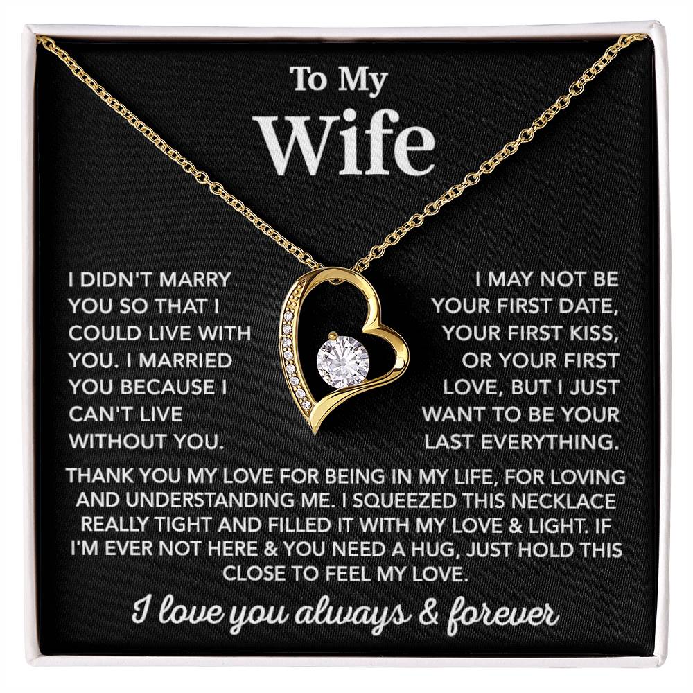 To My Wife Necklace, Wife Gift from Husband, Gift For Her, Gift For Wife