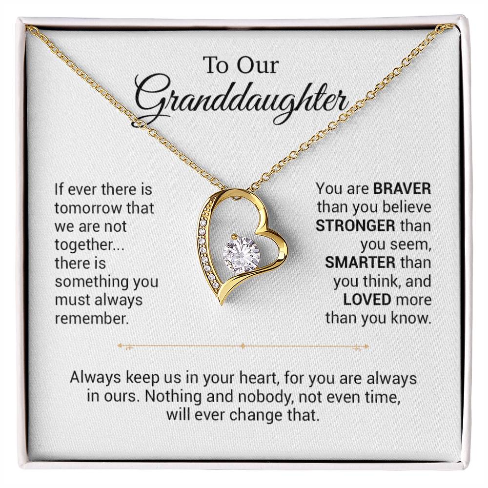 To Our Granddaughter Necklace, Christmas Gift For Granddaughter, Birthday Gift