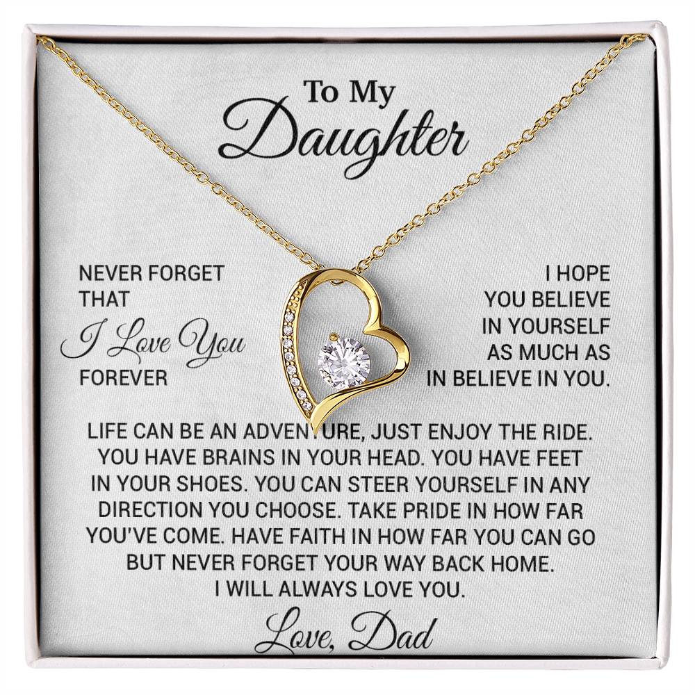 To My Daughter Necklace, Daughter Father Necklace, Daughter Gift From Dad 19_8_White