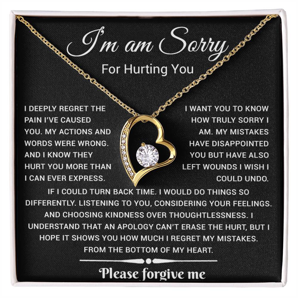 I'm Sorry Gift For Wife Necklace, Sorry Gift for Girlfriend, Forgiveness Gift For Her 25_5_Black