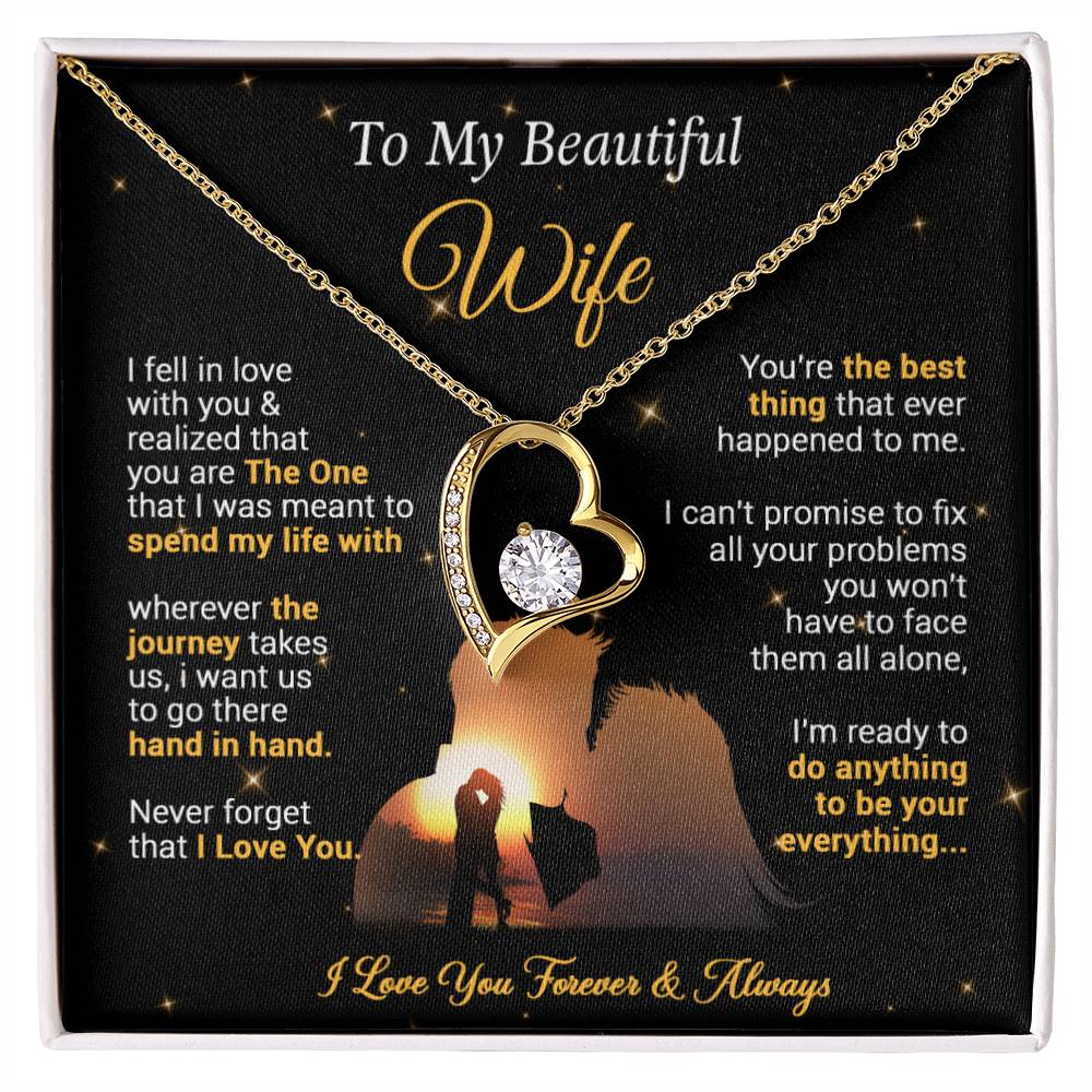 To My Wife Necklace, Gift For Wife Girlfriend From Husband, Valentines Day
