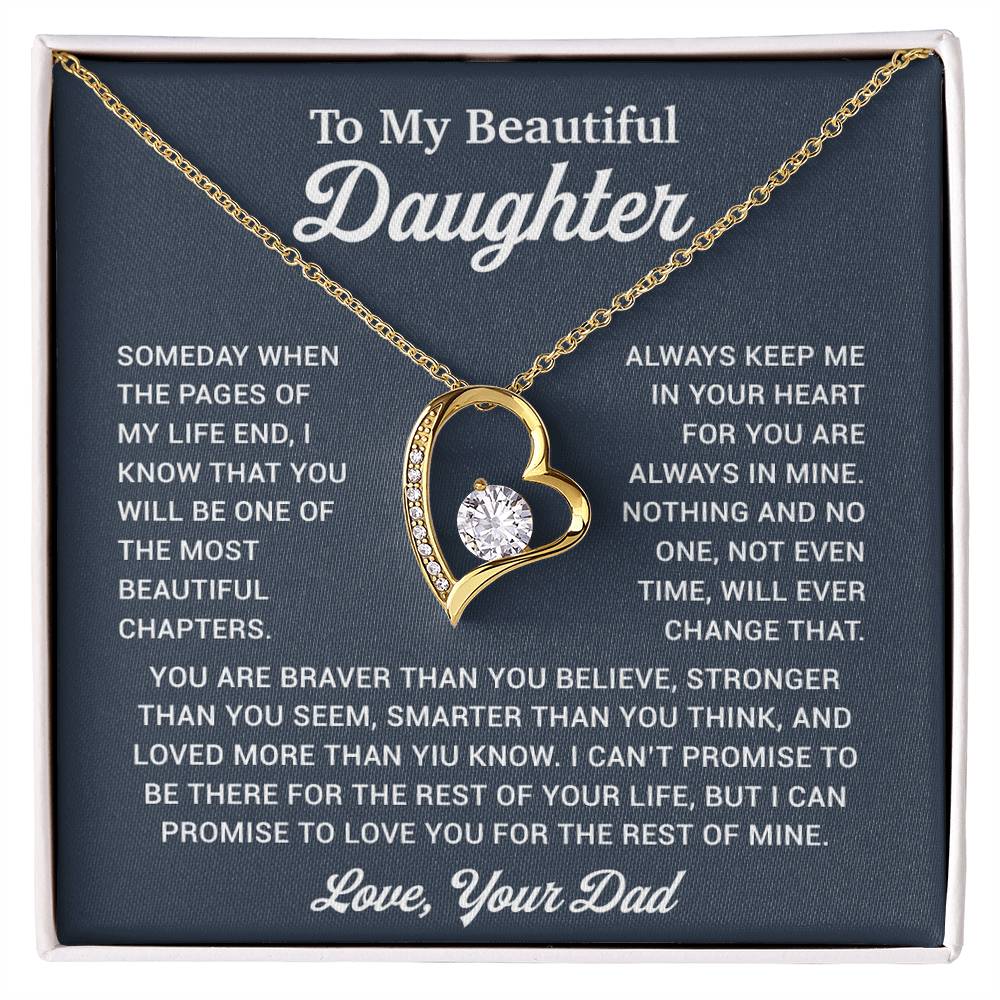 To My Daughter Necklace, Gift for Daughter from Dad, Father Daughter Necklace 9_12