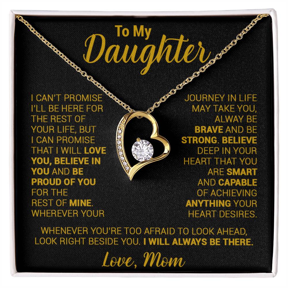 To My Daughter Necklace, Daughter Mother Necklace, Daughter Gift From Mom 21_8_Gold
