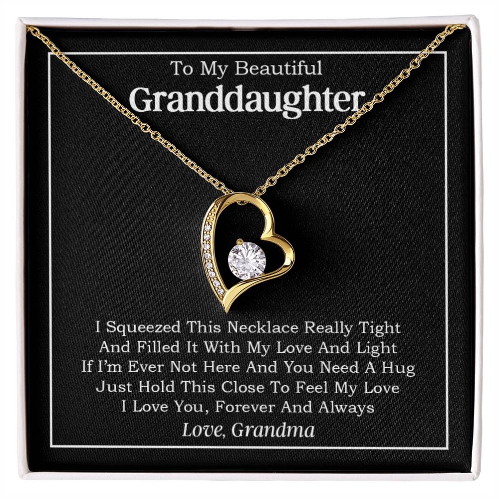 To My Granddaughter Love Grandma Heart Necklace Gift For Granddaughter Birthday 29_8