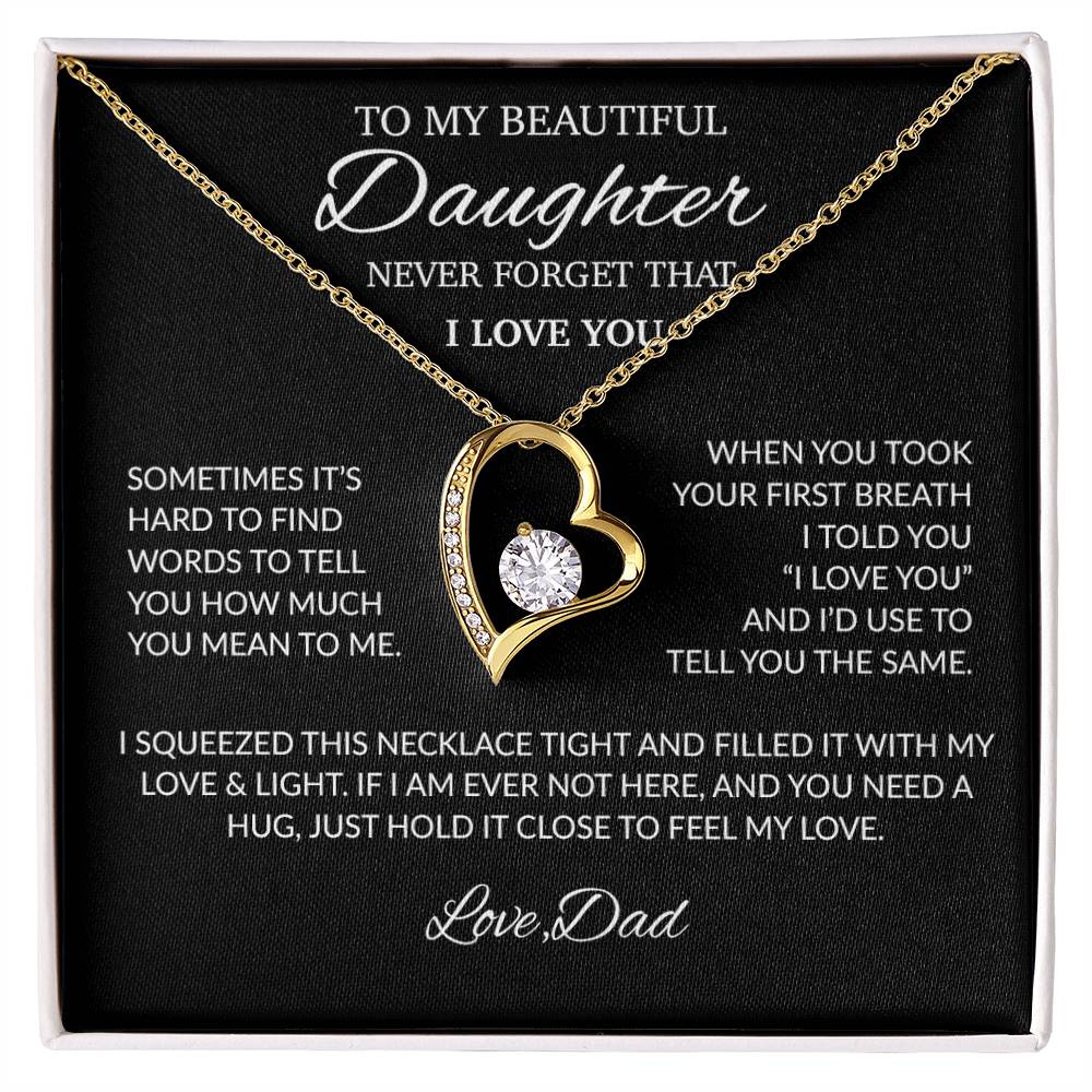 To My Daughter Necklace, Daughter Father Necklace, Daughter Gift From Dad, Mom 11_4