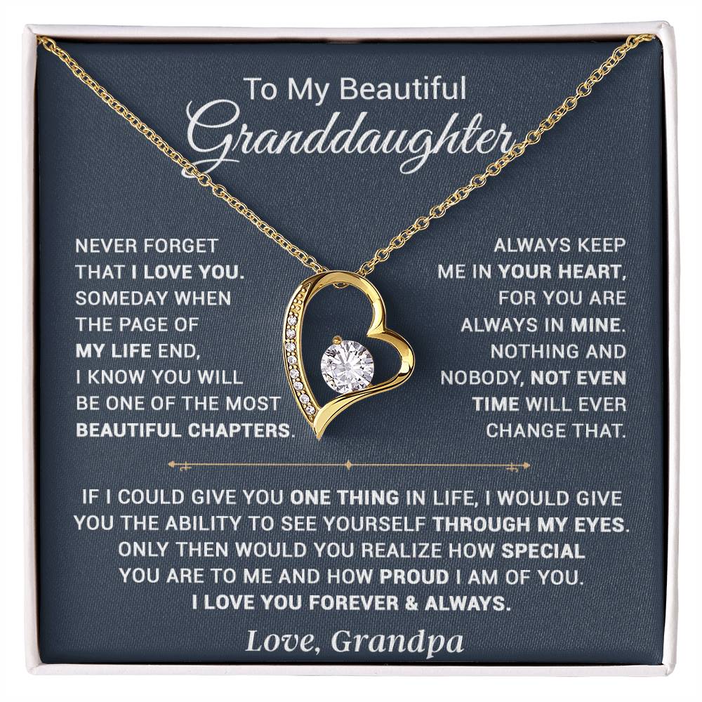 To My Granddaughter Necklace, Xmas Birthday Gift For Granddaughter From Grandpa 13_9
