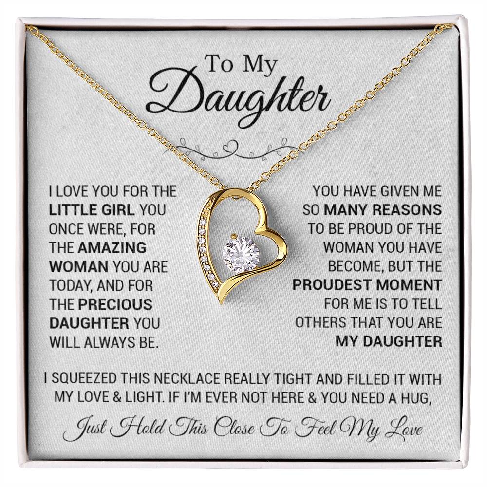To My Daughter Gifts Necklace From Mom Dad Mother Father Necklace