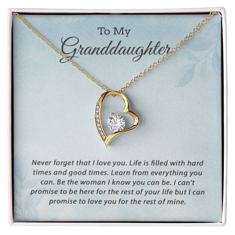 To My Granddaughter Necklace, Grandma Granddaughter Jewelry, Birthday Gift For Granddaughter