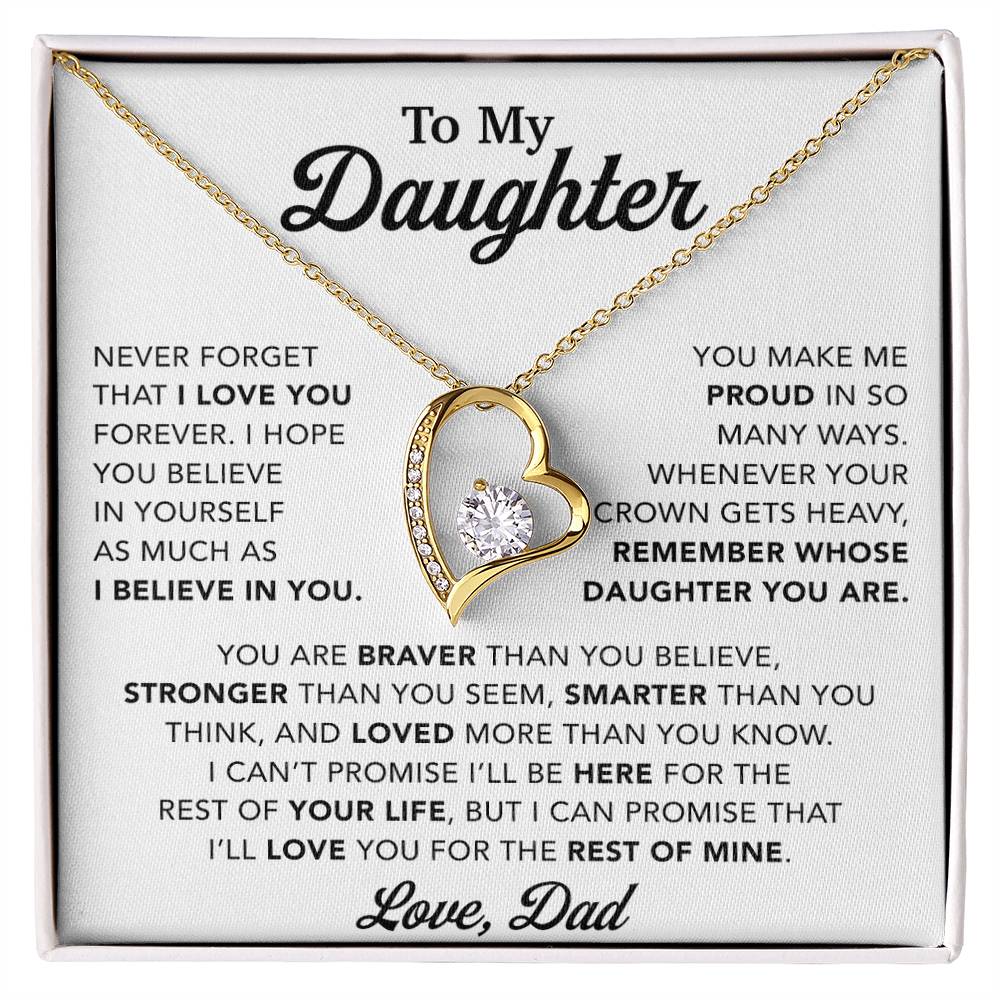 To My Daughter Necklace, Gift for Daughter from Dad, Father Daughter Necklace 29_10