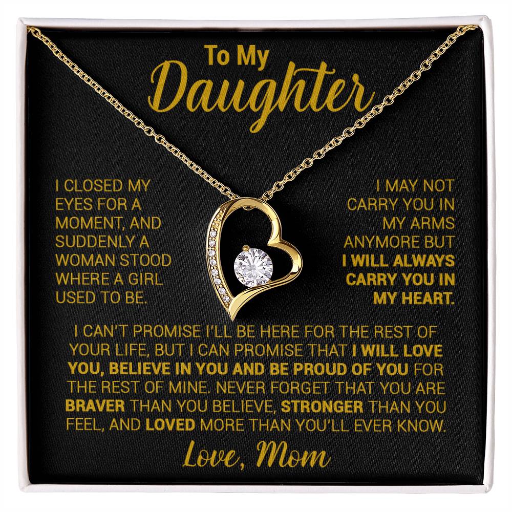 To My Daughter Necklace, Daughter Mother Necklace, Daughter Gift From Mom 22_8_Gold