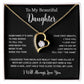 To My Daughter Necklace, Gift for Daughter from Dad, Father Daughter Necklace  11_5_Black