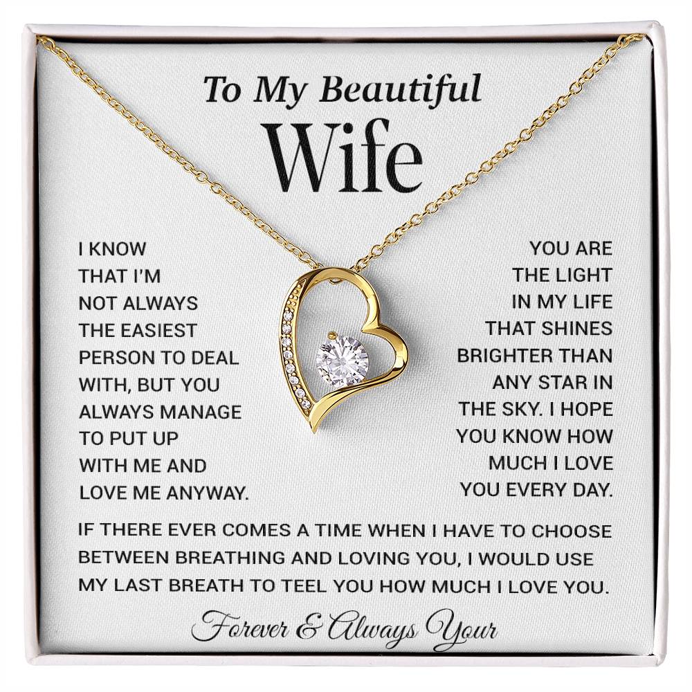To My Wife Necklace, Gift For Wife, Anniversary Gift For Wife, Christmas Gift 28_11_White