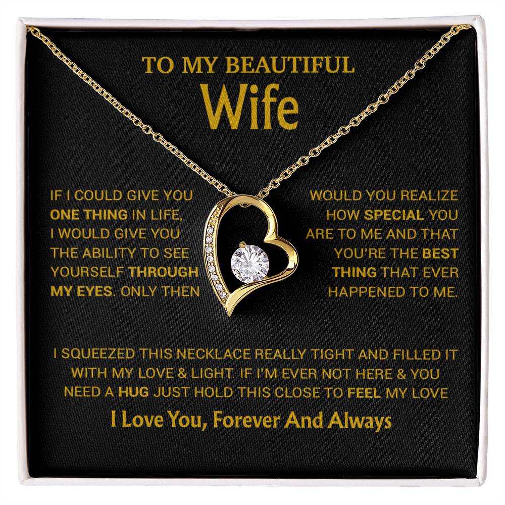 To My Wife Necklace, Christmas Gifts For Wife, Anniversary Cute Gift For Wife_23_8_Gold
