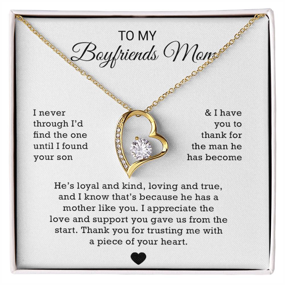 To My Boyfriends Mom Necklace, Gift for Boyfriends Mom, Boyfriends Mom Gift