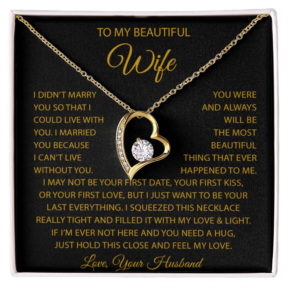 To My Wife Necklace, Anniversary Gift For Wife, Wife Birthday, Gift For Wife22