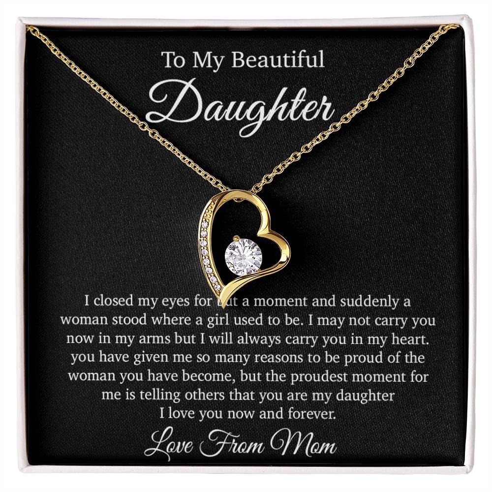 To My Daughter Necklace, Daughter Gift, Daughter Gift From Mom, Birthday Gift For Daughter