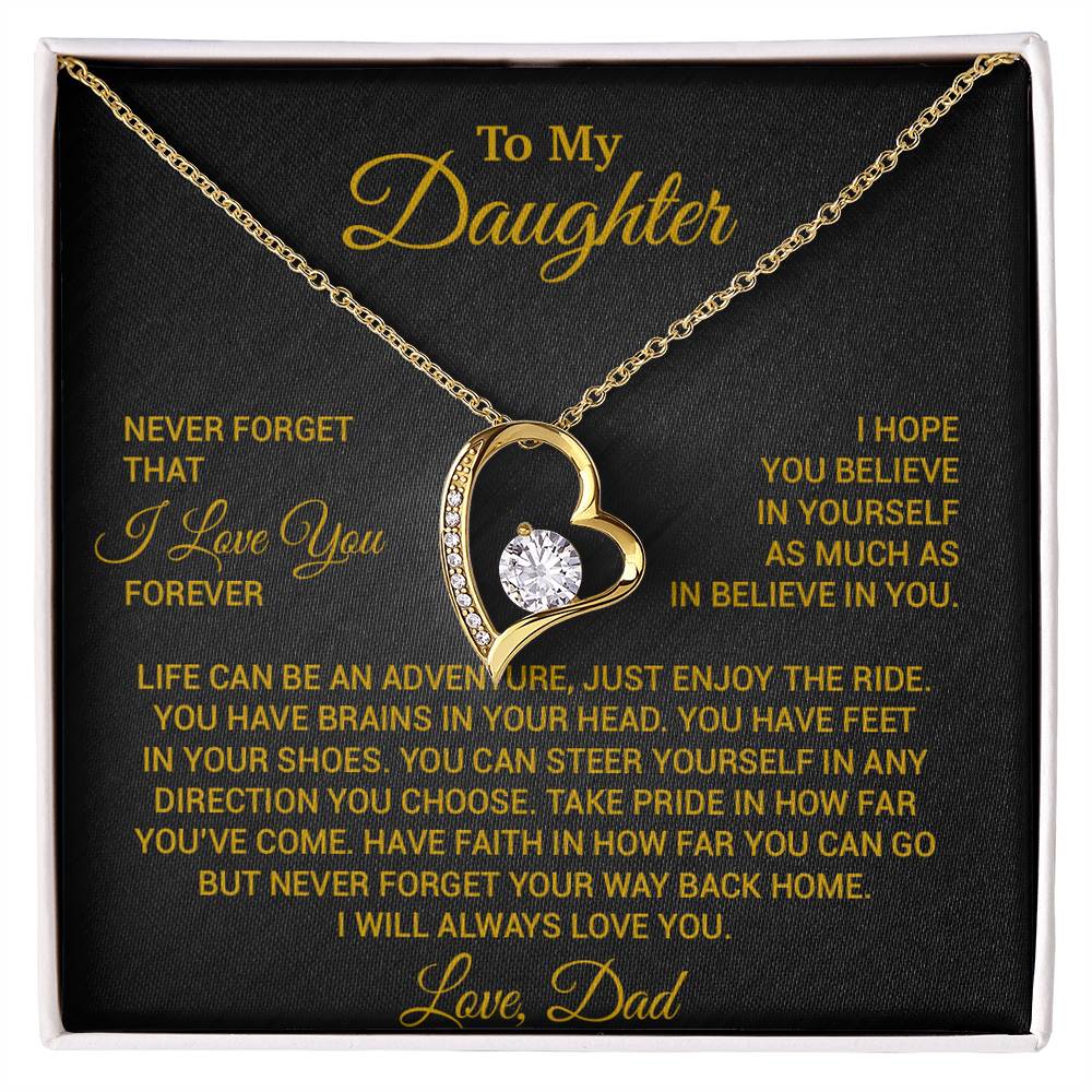 To My Daughter Necklace, Daughter Father Necklace, Daughter Gift From Dad 19_8_Gold