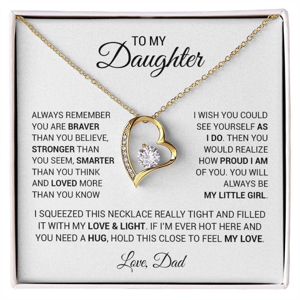 To My Daughter Necklace, Gift for Daughter from Dad, Daughter Father Necklace444