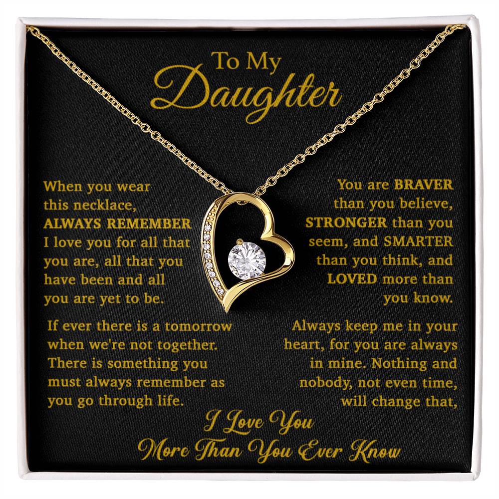 To My Daughter Necklace, Daughter Father Necklace, Daughter Gift From Dad, Mom 15_11_Or