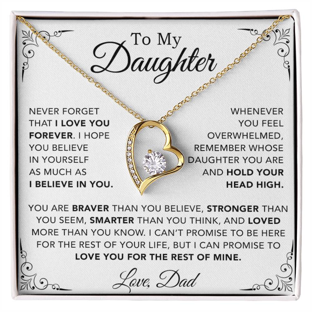 To My Daughter Necklace, Gift for Daughter from Dad, Father Daughter Necklace 12_10