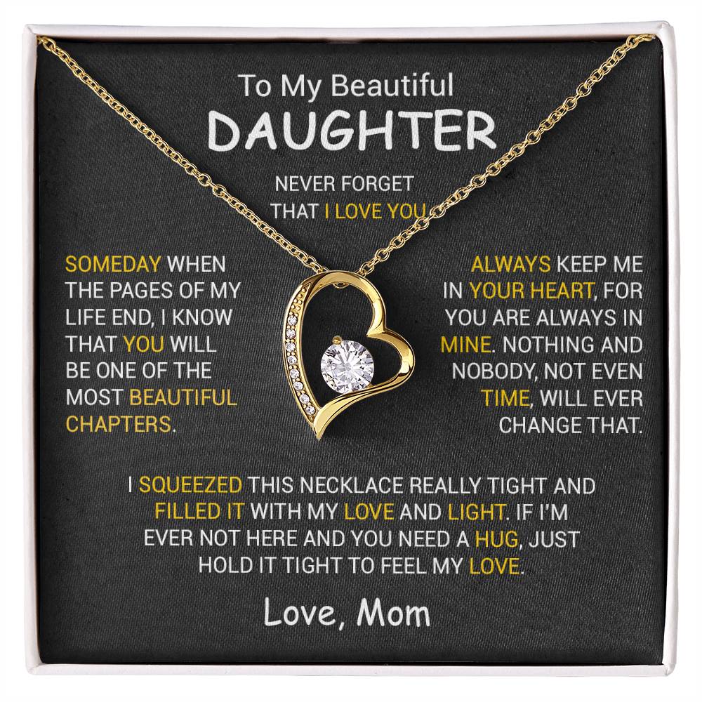 To My Daughter Necklace, Daughter Mother Necklace, Daughter Gift From Dad, Mom 6_12