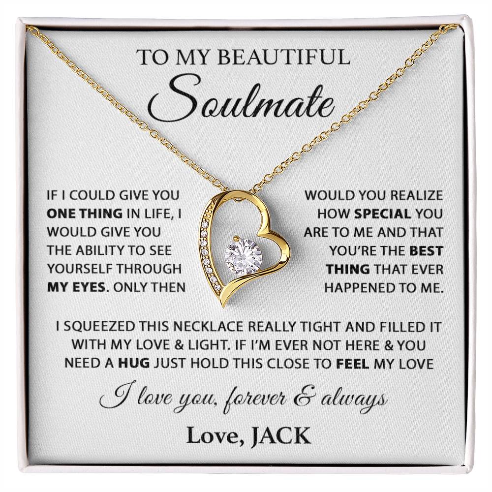 Custom To My Soulmate Necklace Gift For Girlfriend Wife Birthday Gifts Christmas Gifts