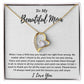 To My Beautiful Mom Necklace Mom Birthday Gift Mother's Day Gift Necklace For Mom From Son