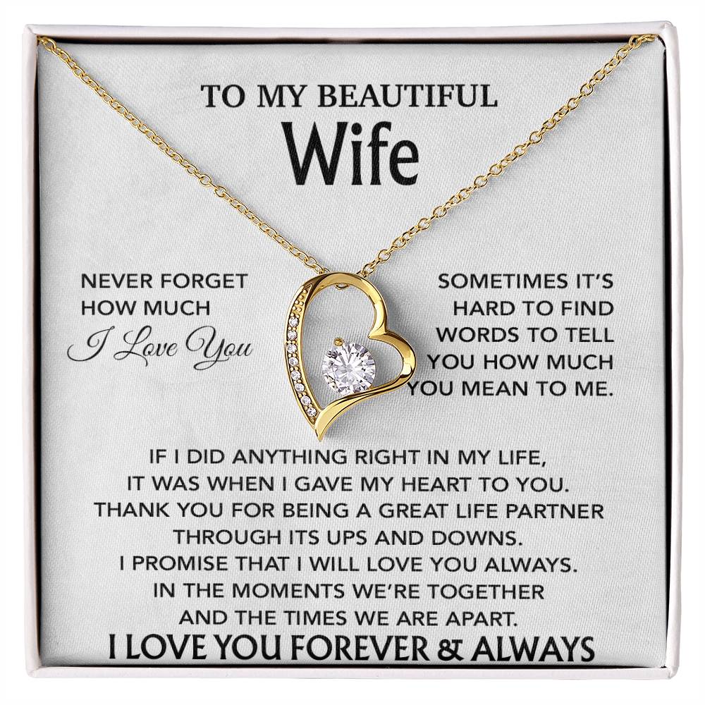 To My Wife Necklace, Christmas Gifts For Wife, Anniversary Cute Gift For Wife_White_20_8