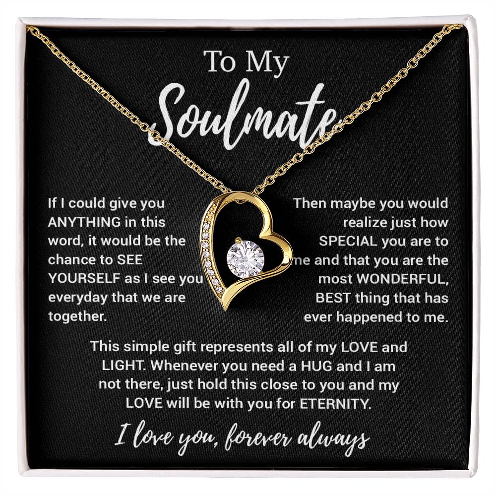 To My Soulmate Necklace, Soulmate Gift, Soulmate Jewelry Anniversary 11_8_Black