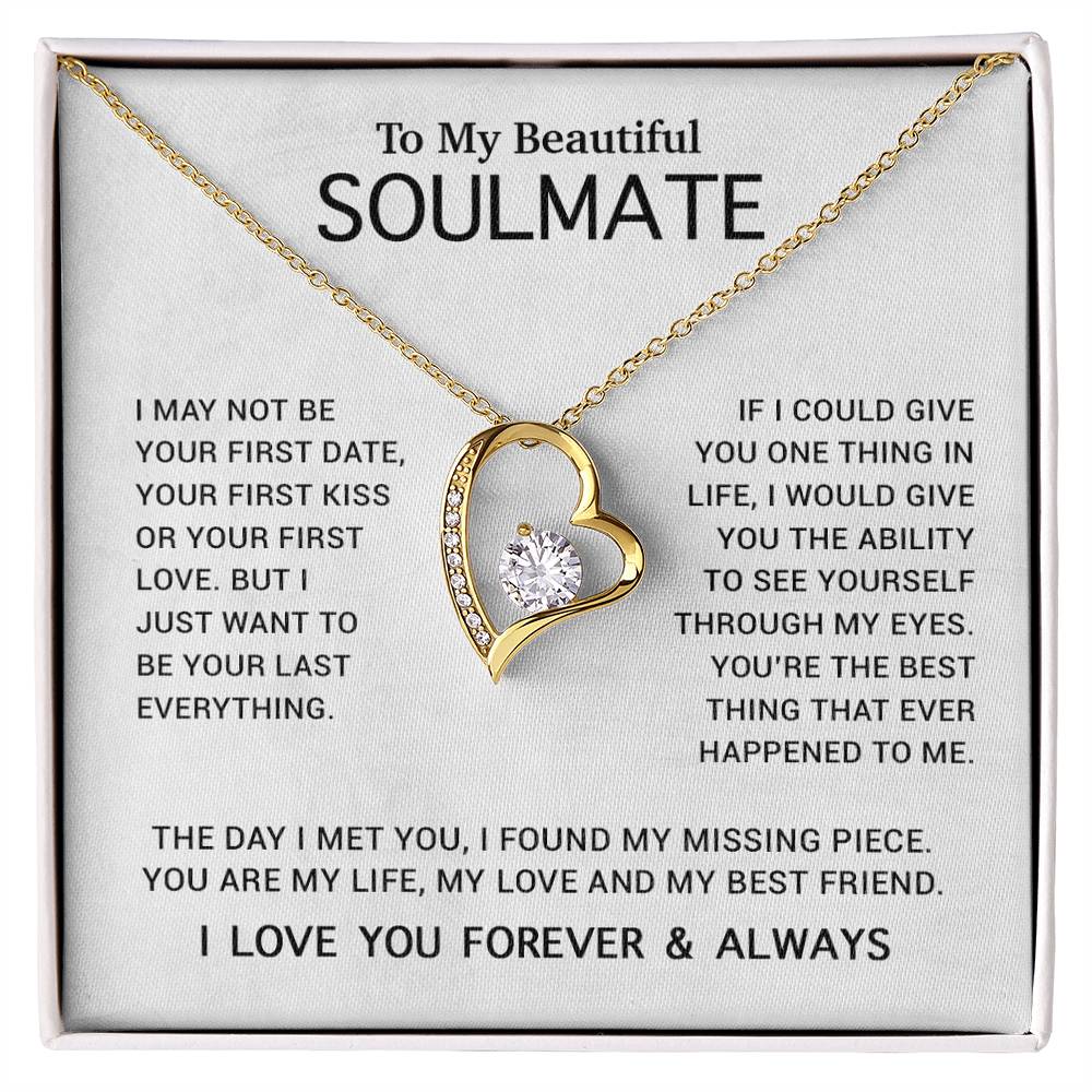 To My Soulmate Necklace, Gift For Soulmate, Anniversary Gift, Birthday Gift 4_5_White