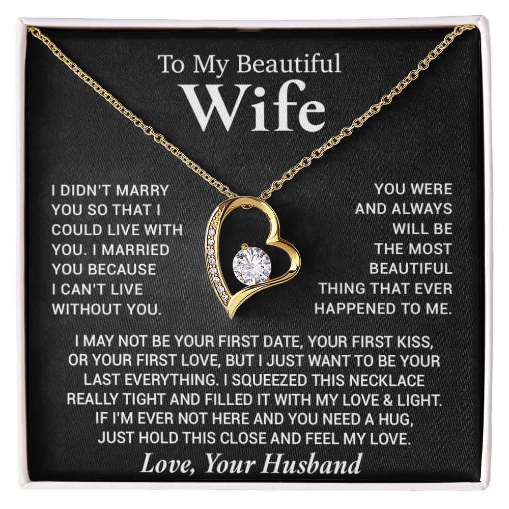 To My Wife Necklace, Anniversary Gift For Wife, Wife Birthday, Gift For Wife99