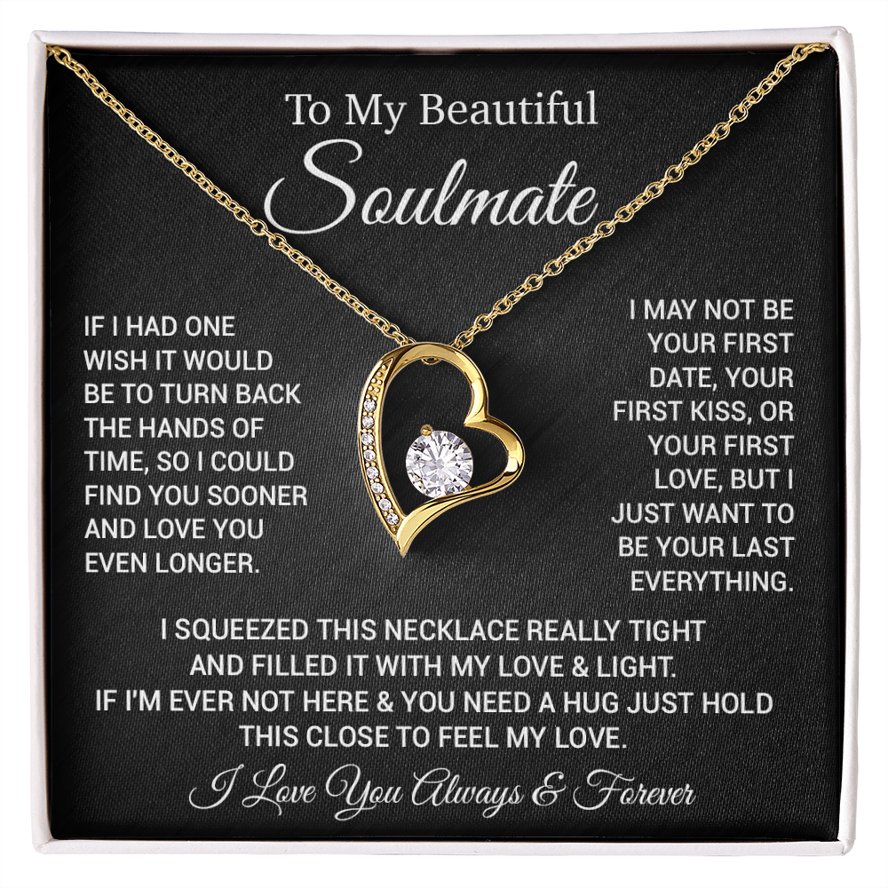 To My Soulmate Necklace, Gift For Soulmate, Anniversary Gift, Christmas Gift 24_2_Black