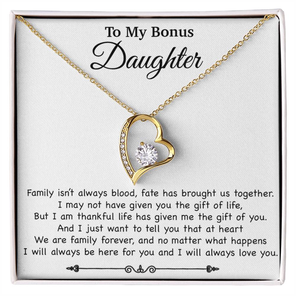 To My Bonus Daughter Necklace, Gift for Bonus Daughter, Step Daughter Birthday 2_11_White