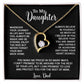 To My Daughter Necklace, Gift for Daughter from Dad, Father Daughter Necklace 3_6_Black