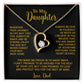 To My Daughter Necklace, Gift for Daughter from Dad, Father Daughter Necklace 3_6_Gold