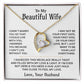To My Beautiful Wife Necklace, Christmas Gifts For Women, Anniversary Gift For Wife