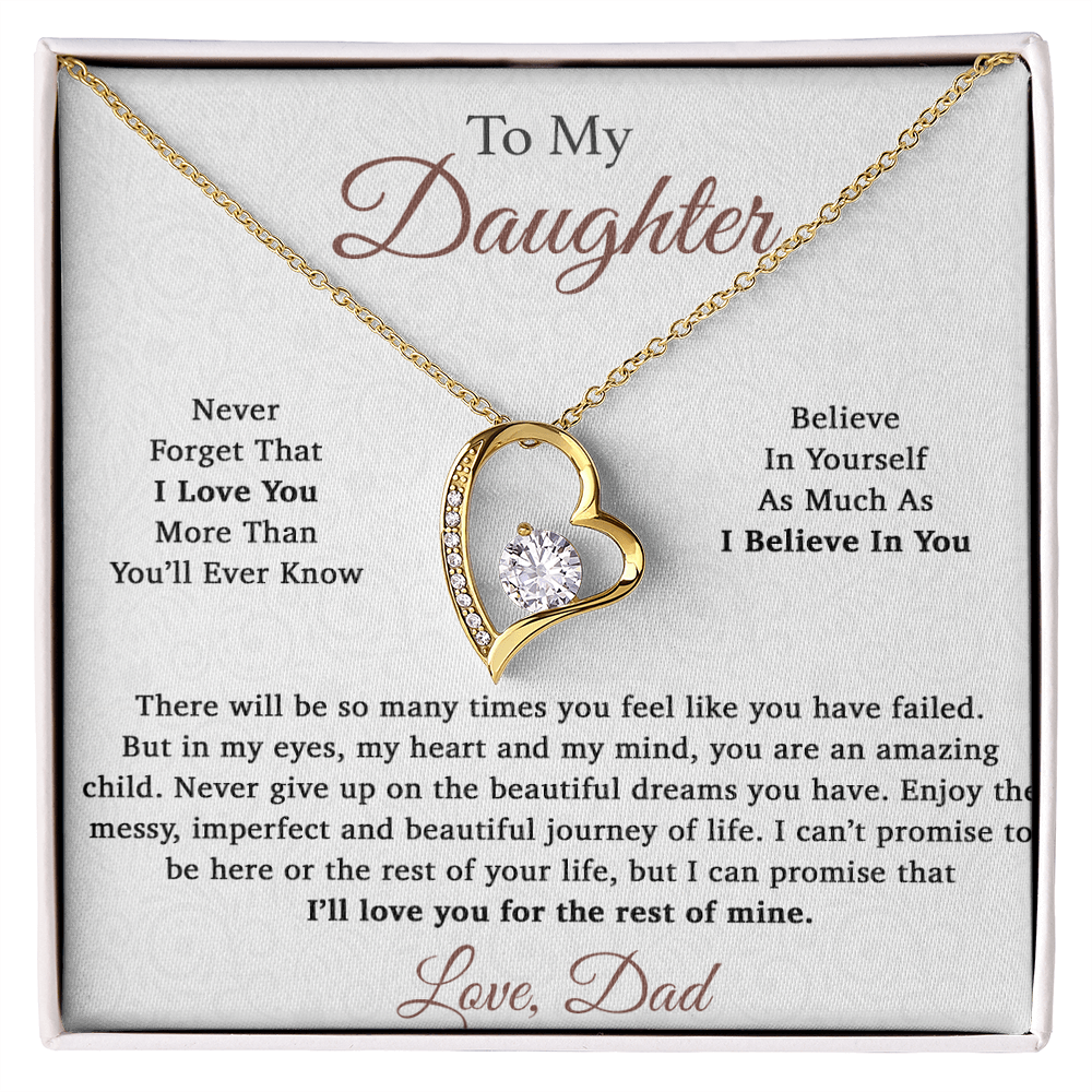 To My Daughter Necklace, Daughter Father Necklace, Daughter Gift From Dad 999