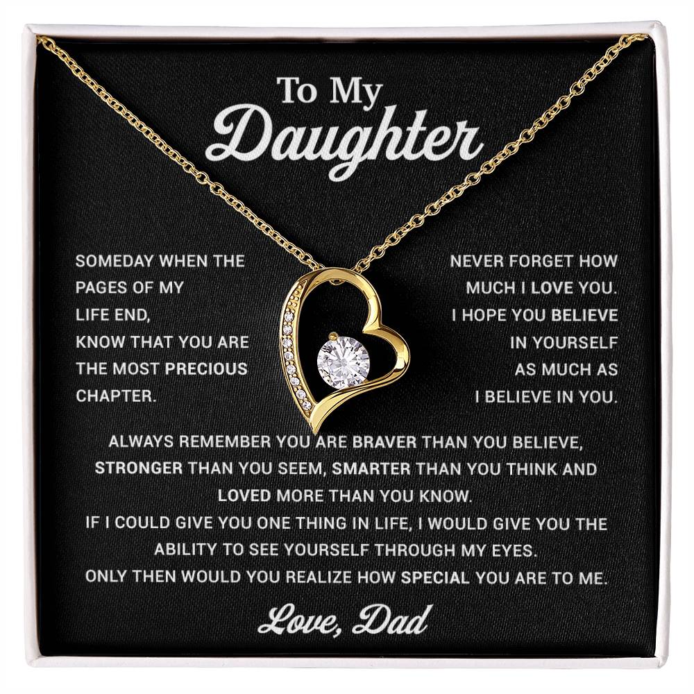 To My Daughter Necklace, Gift for Daughter from Dad, Father Daughter Necklace 10_12