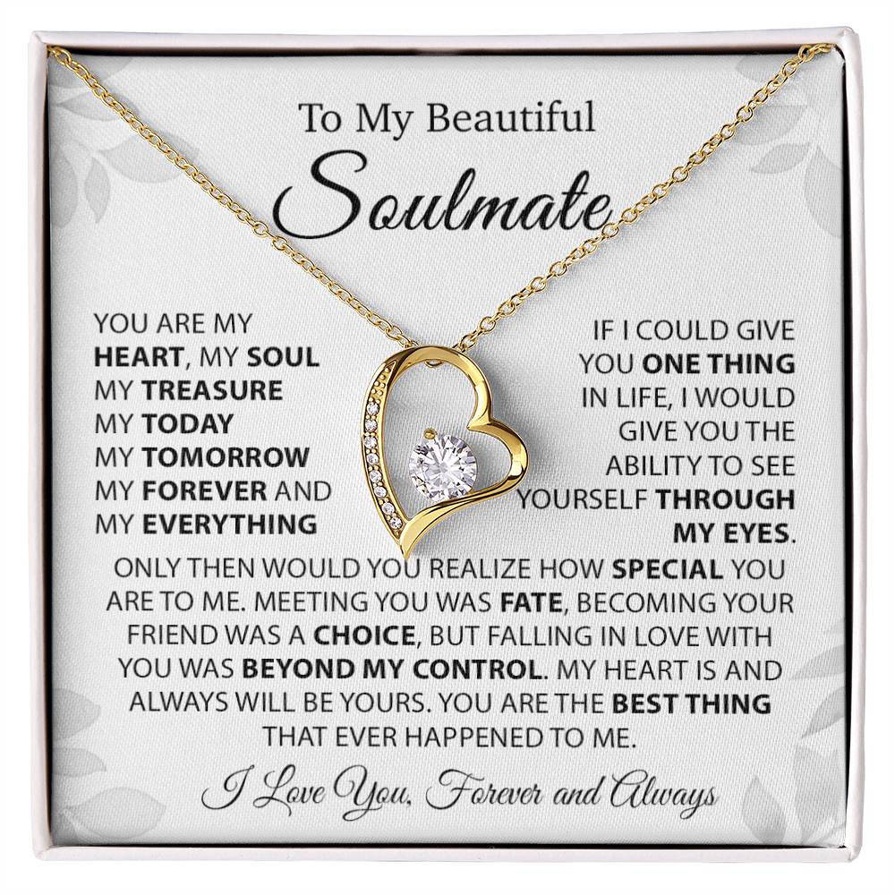 To My Soulmate Necklace, Gift For Wife, Gift For Her, Christmas Gift