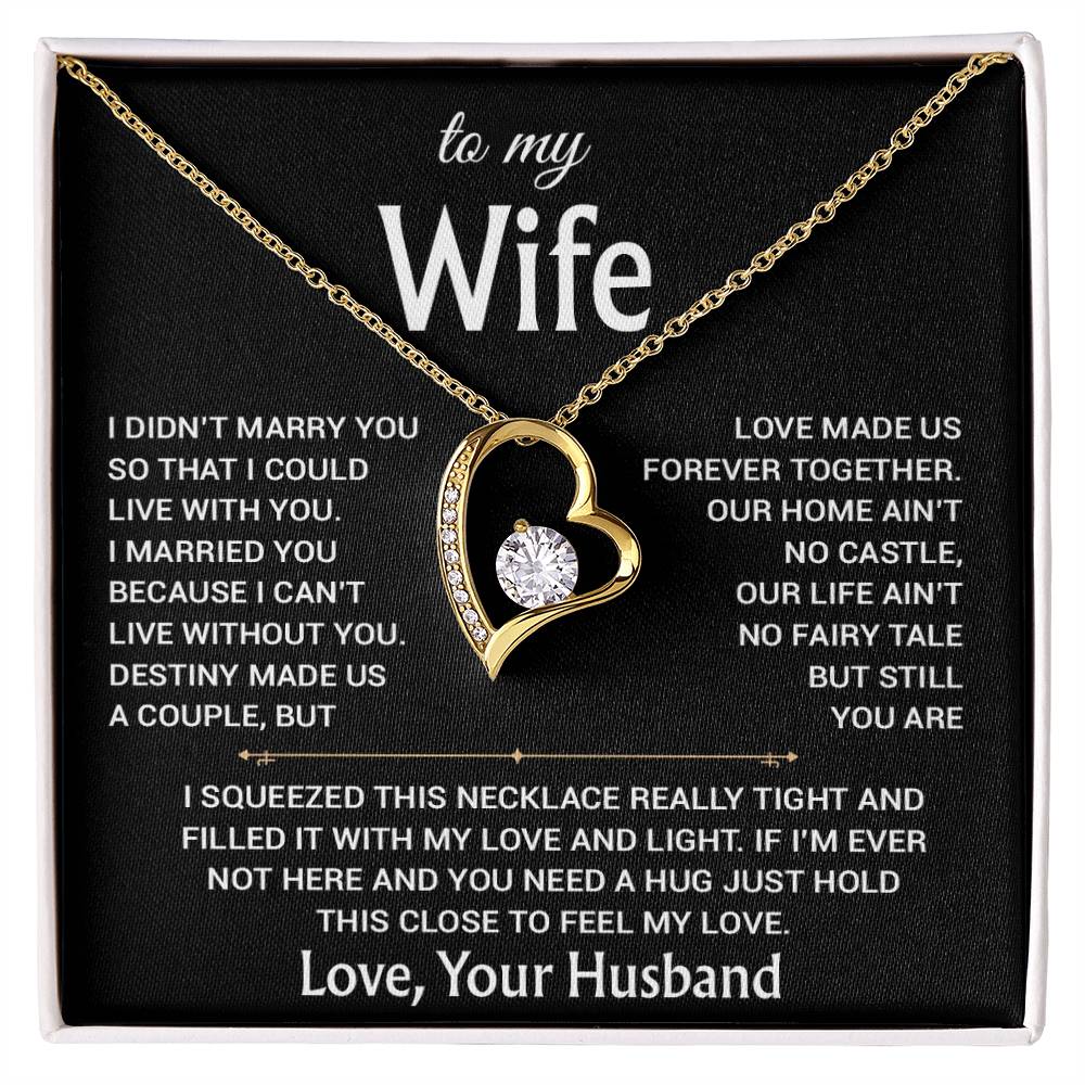 To My Wife Necklace, Christmas Gifts For Women, Anniversary Gift For Wife 17_12_Black